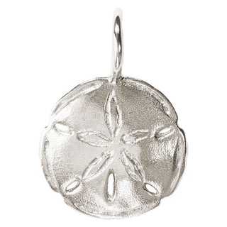 Silver Polished Sand Dollar Sculptural Charm