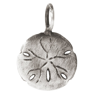 Silver Patina Sand Dollar Sculptural Charm