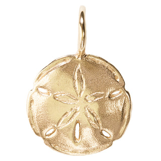 Gold Polished Sand Dollar Sculptural Charm