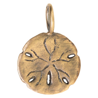 Gold Patina Sand Dollar Sculptural Charm