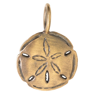 Gold Patina Sand Dollar Sculptural Charm