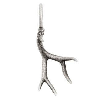 Small Silver Patina Antler Sculptural Charm