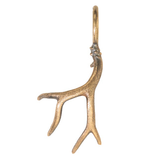 Small Gold Patina Antler Sculptural Charm