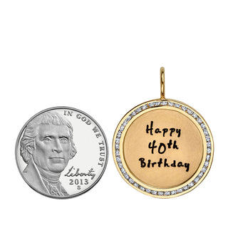 Birthday Message Channel Set Round Charm