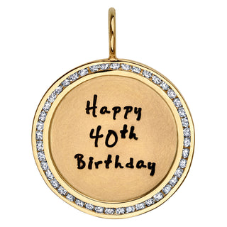 Birthday Message Channel Set Round Charm