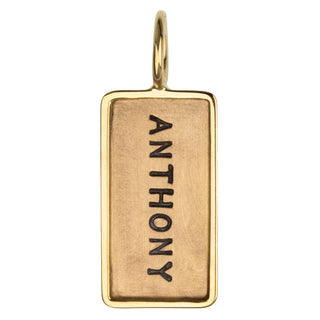 Gold Name And Date ID Tag