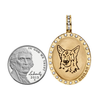 Commemorative Pet Oval Charm