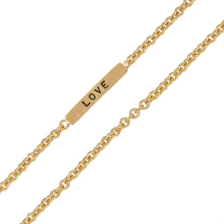 2mm Gold Love Always Chain