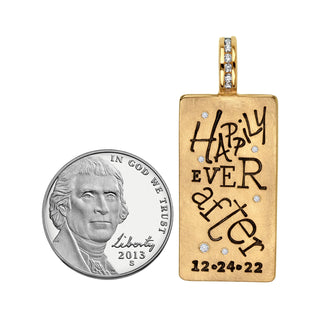 Gold Happily Ever After ID Tag