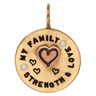 My Family Round Charm