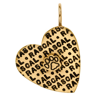 Gold Pet Heart Charm