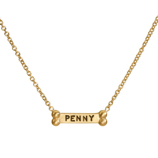 Dog Name Dog Bone Accent Chain