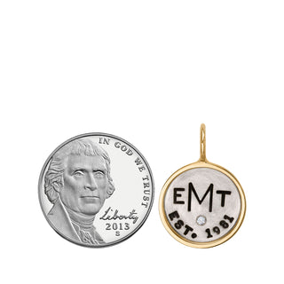 Established Initials Round Charm