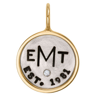 Established Initials Round Charm