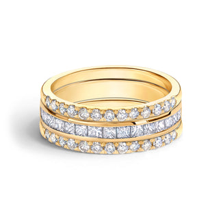 White Diamond & Large Pavé Stack