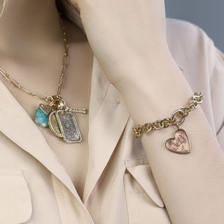 Handwriting Heart Charm