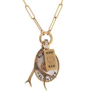 Double Monogram and Date ID Tag