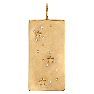 Gold Diamond Wave Initial ID Tag