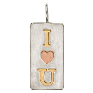 Silver I Heart U ID Tag