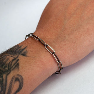 5.2mm Silver Patina Link Bracelet